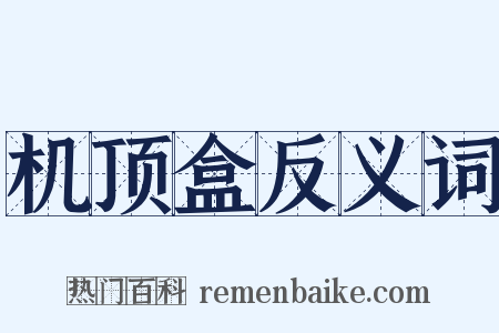 机顶盒反义词是什么意思的图片